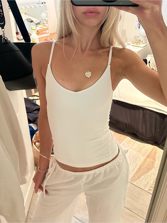 lululemon athletica Tops - 2 lululemon athletica White and black Slim Spaghetti-Strap align Tank